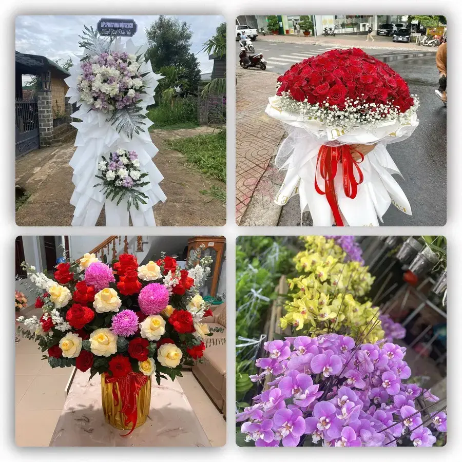 Mẫu hoa tươi tại Phố Ràng