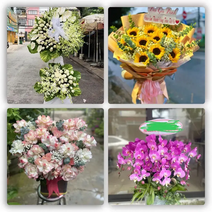 Mẫu hoa tươi tại Phong Thổ