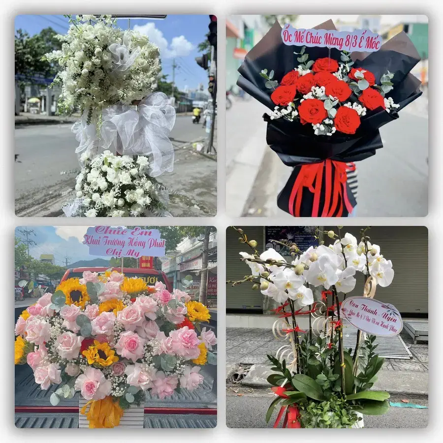 Mẫu hoa tươi tại Phú Hoà