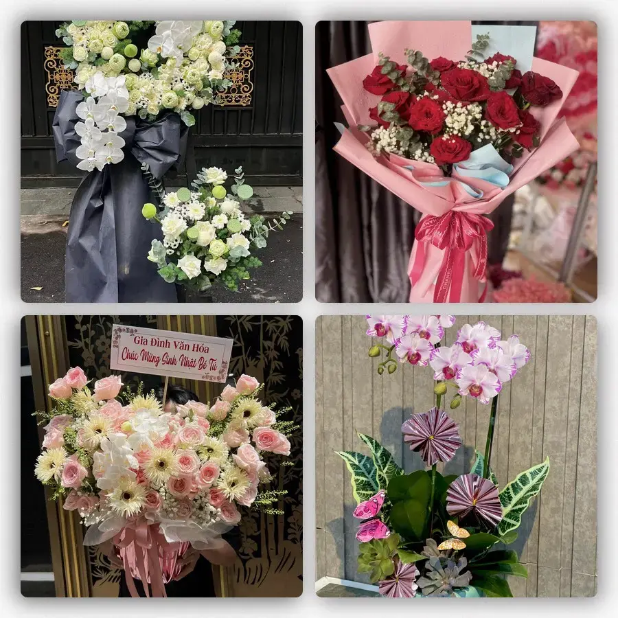Mẫu hoa tươi tại Phú Thành