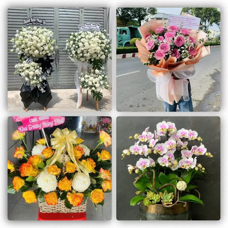 Mẫu hoa tươi tại Phú Mỹ