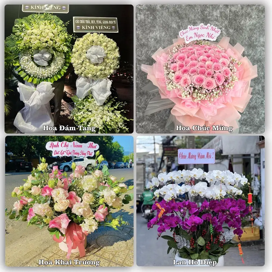 Mẫu hoa tươi dành cho khách đặt hoa tại Phú Quốc, Kiên Giang