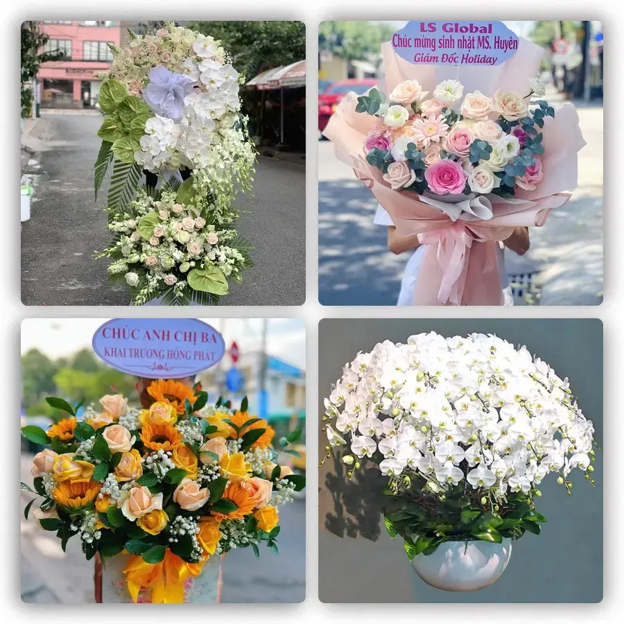 Mẫu hoa tươi tại Phú Sơn