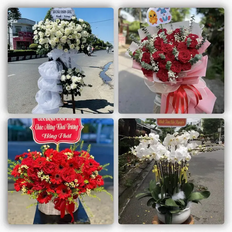 Mẫu hoa tươi tại Phường 1