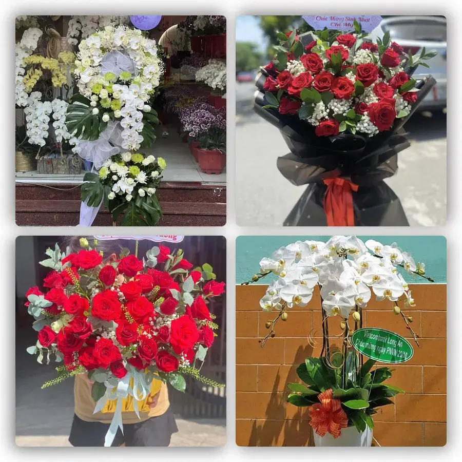 Mẫu hoa tươi tại Phường 1