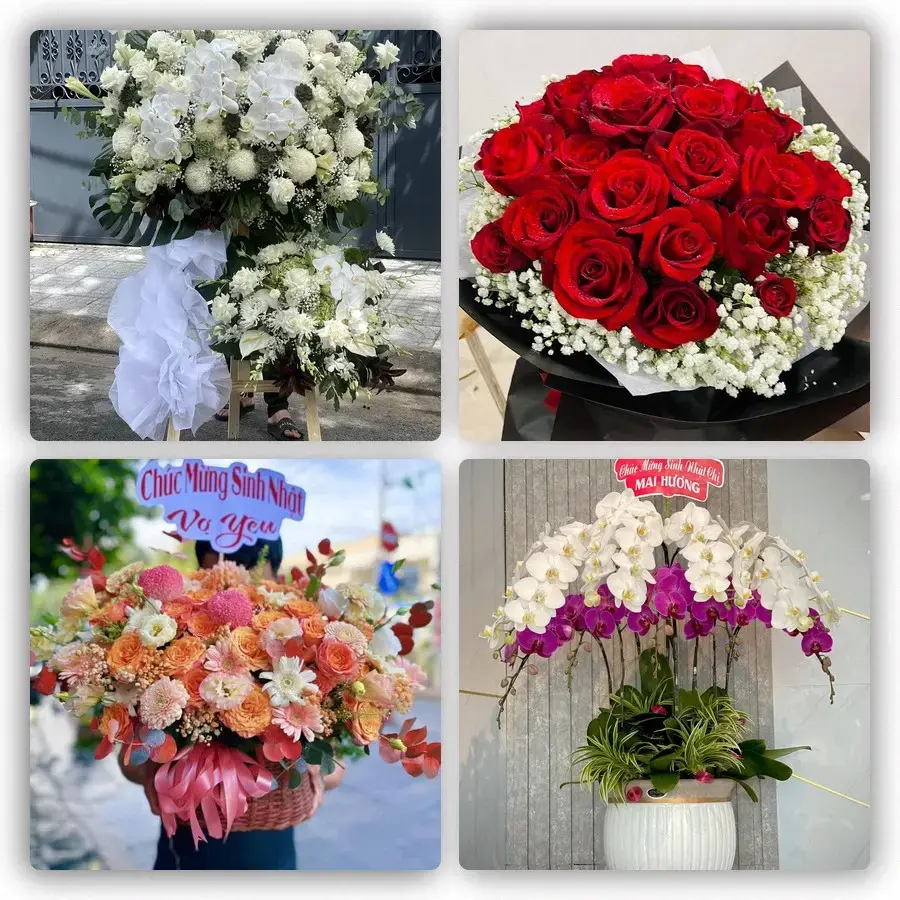 Mẫu hoa tươi tại Phường 3