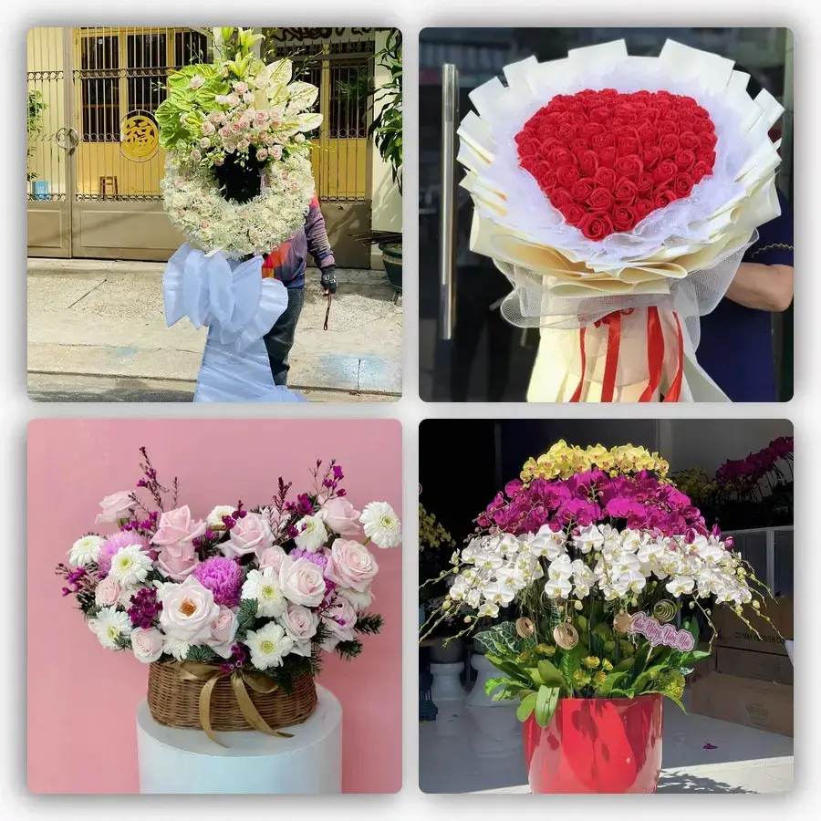 Mẫu hoa tươi tại Phường 3