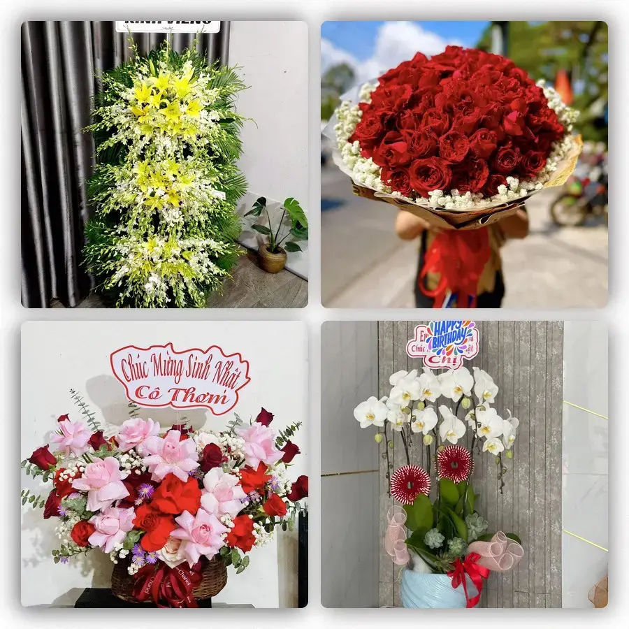 Mẫu hoa tươi tại Phường 4