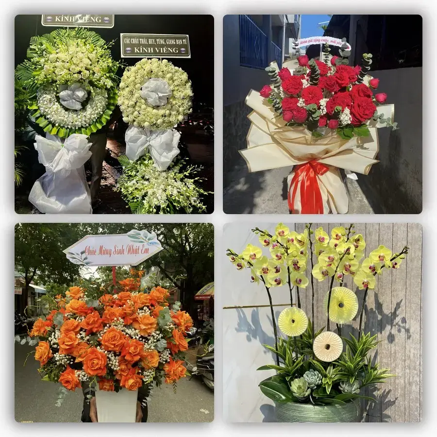 Mẫu hoa tươi tại Phường 6