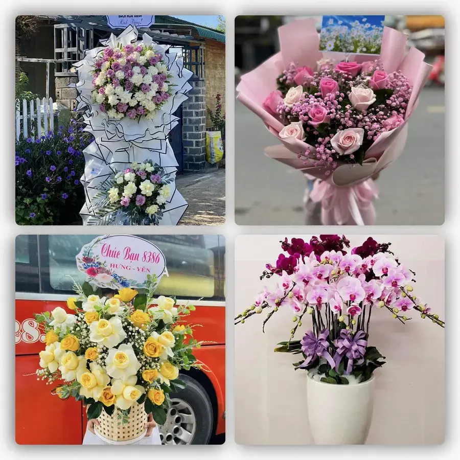 Mẫu hoa tươi tại Phường 8