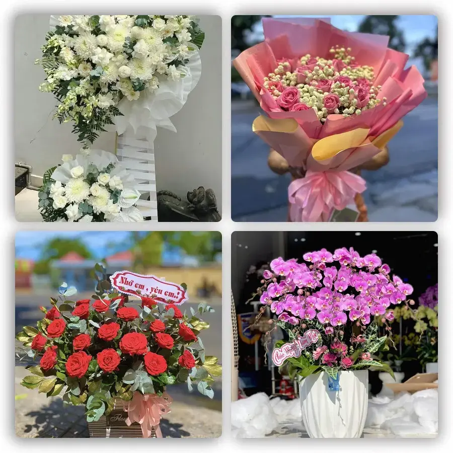 Mẫu hoa tươi tại Phường 9