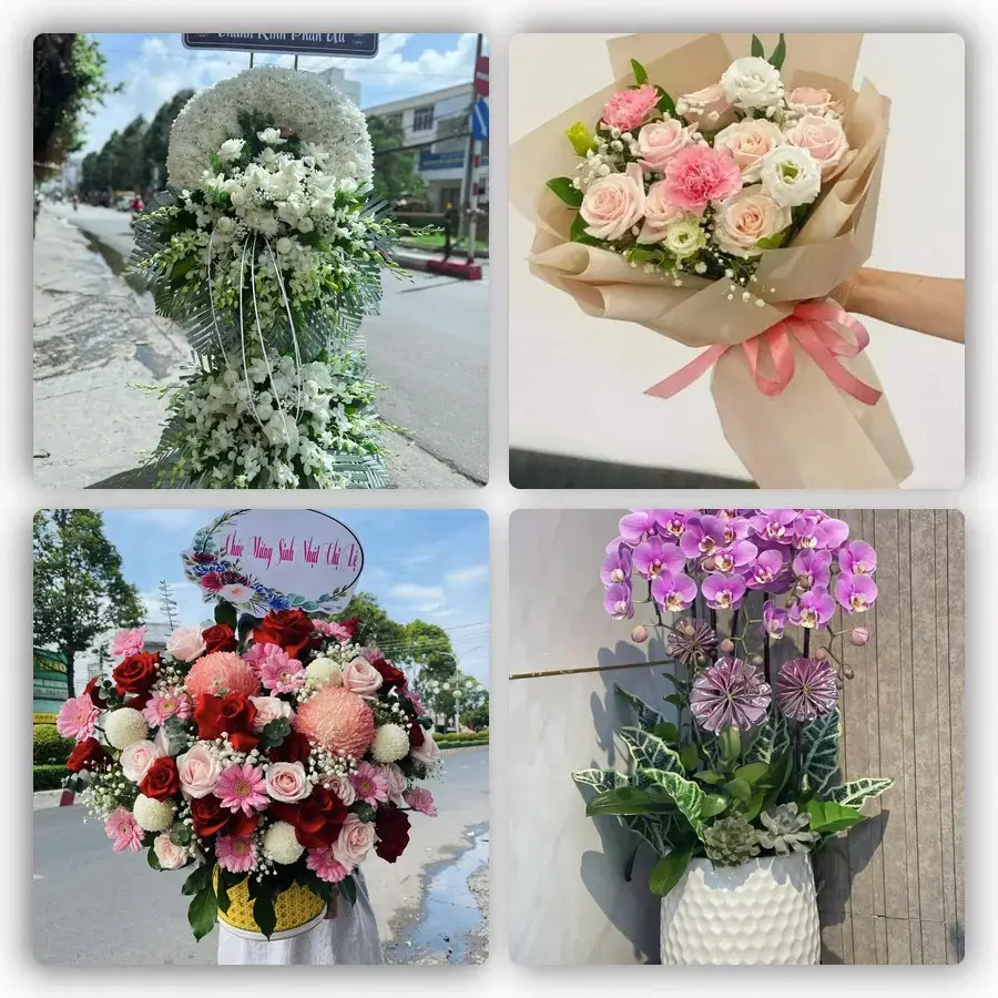 Mẫu hoa tươi tại Phường 9
