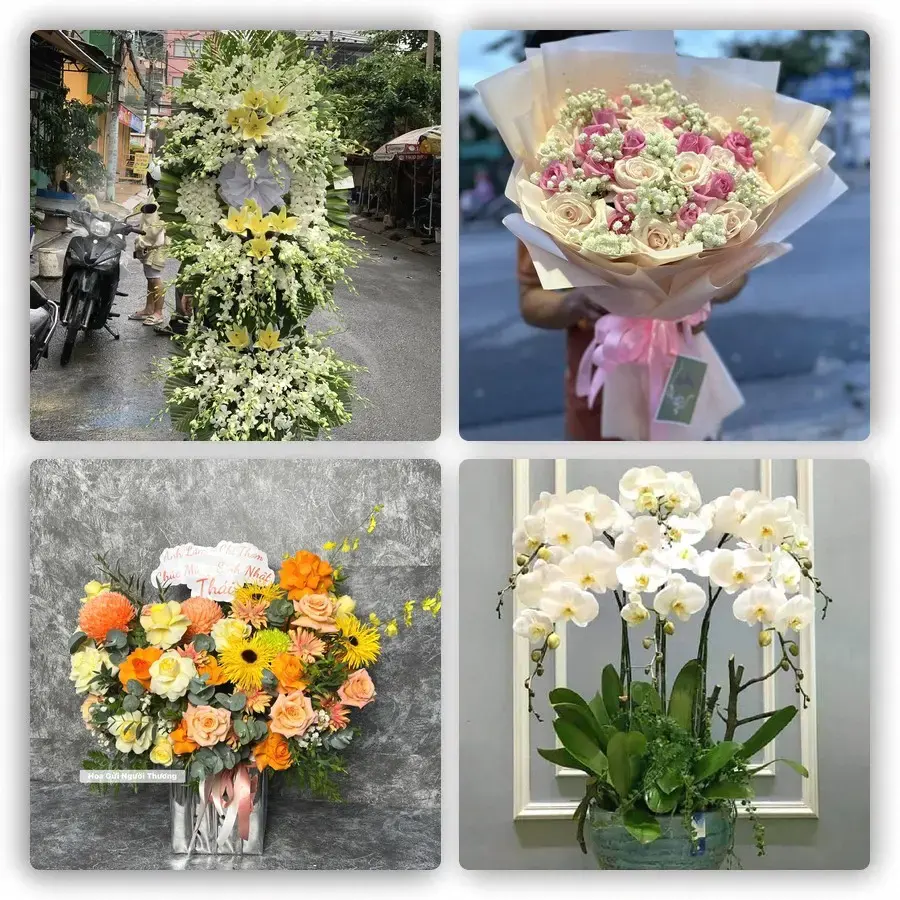 Mẫu hoa tươi tại Plei Kần