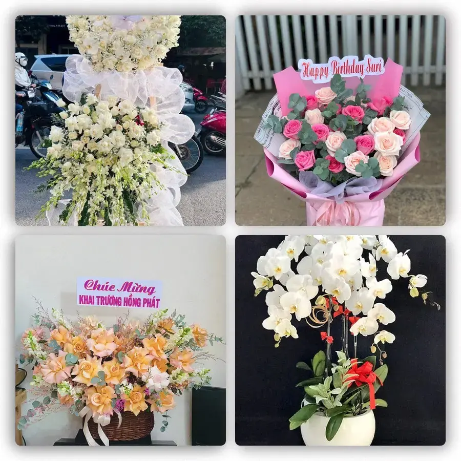 Mẫu hoa tươi tại Quảng Hà