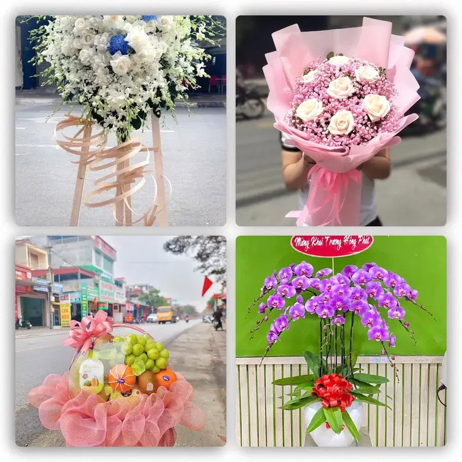 Mẫu hoa tươi tại Quế