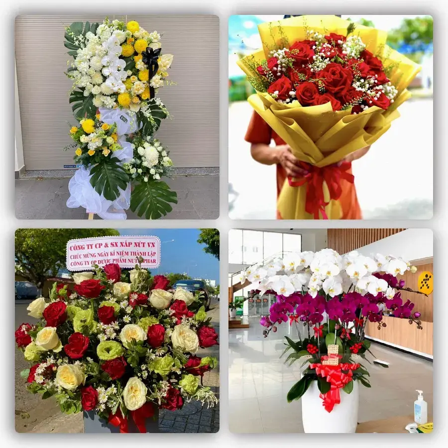 Mẫu hoa tươi tại Quới Điền