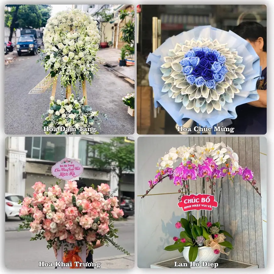 Mẫu hoa tươi giao tại Rạch Dừa, TP.HCM