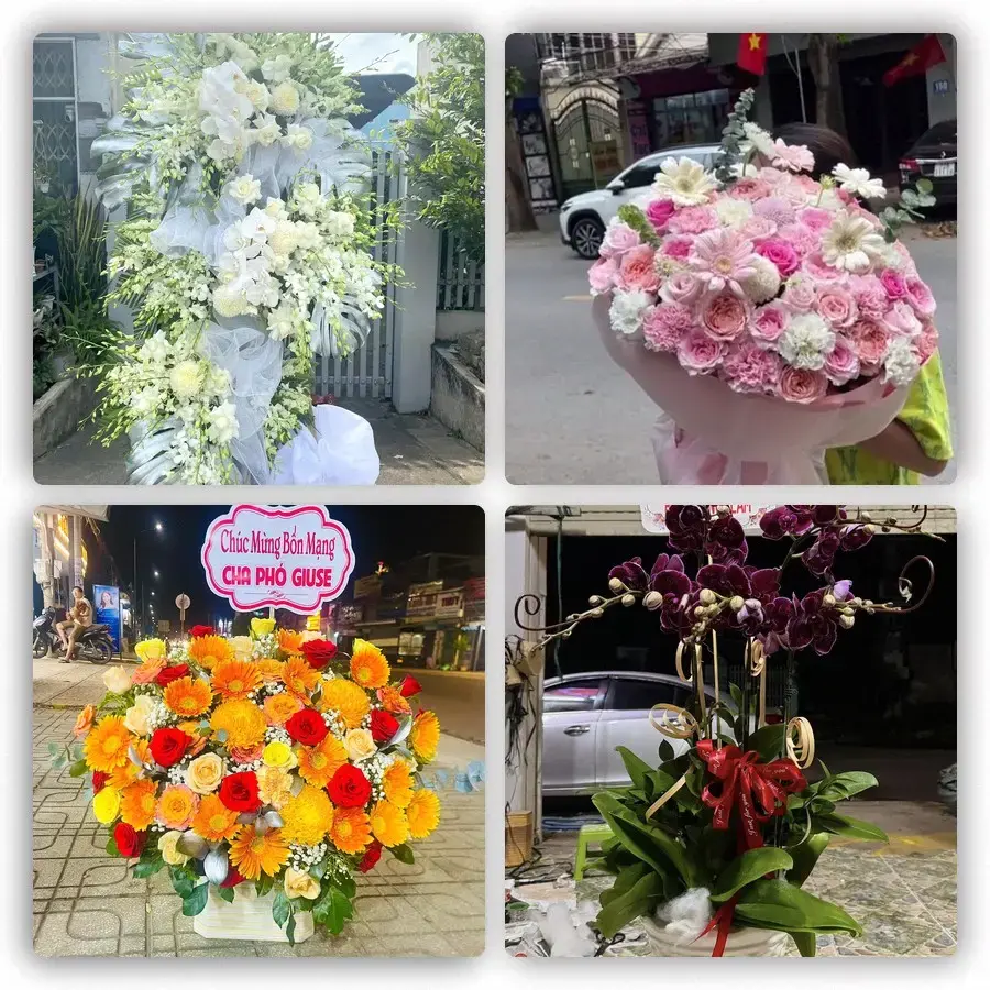 Mẫu hoa tươi tại Sìn Hồ