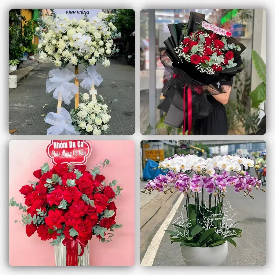 Mẫu hoa tươi tại Sơn Đông