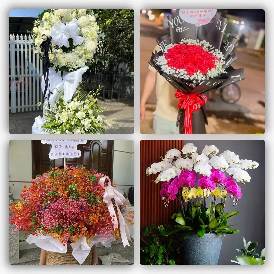 Mẫu hoa tươi tại Tam Phước
