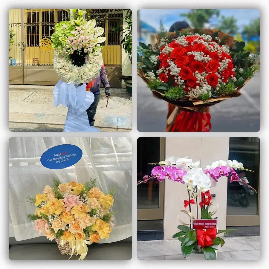 Mẫu hoa tươi tại Tam Sơn