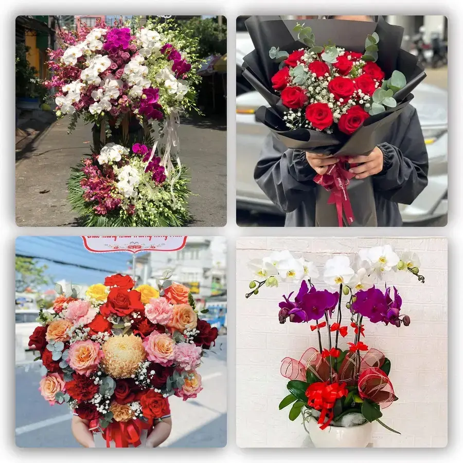 Mẫu hoa tươi tại Tân An Thạnh