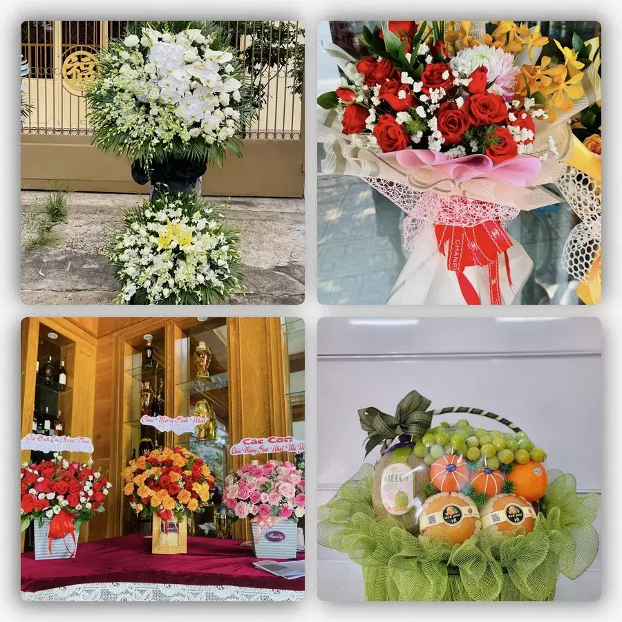 Mẫu hoa tươi tại Tân An