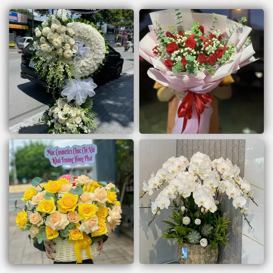 Mẫu hoa tươi tại Tân Hào