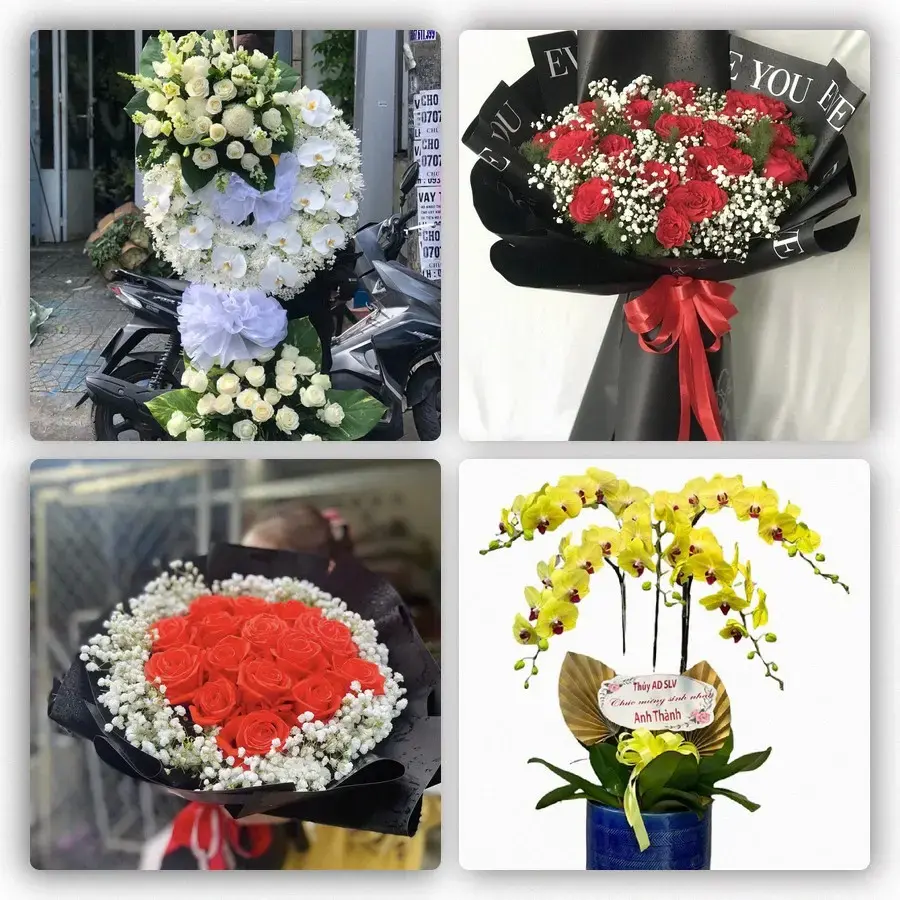 Mẫu hoa tươi tại Tân Hòa