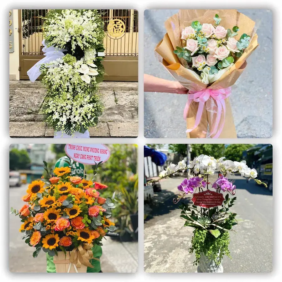 Mẫu hoa tươi tại Tân Kỳ