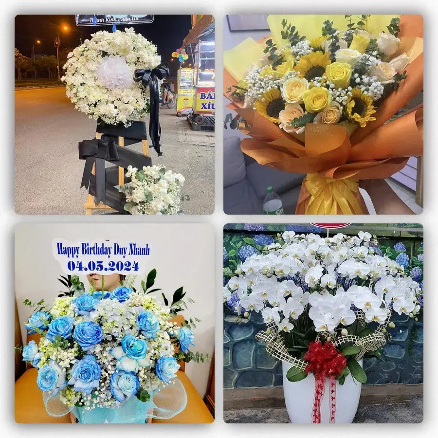 Mẫu hoa tươi tại Tân Minh