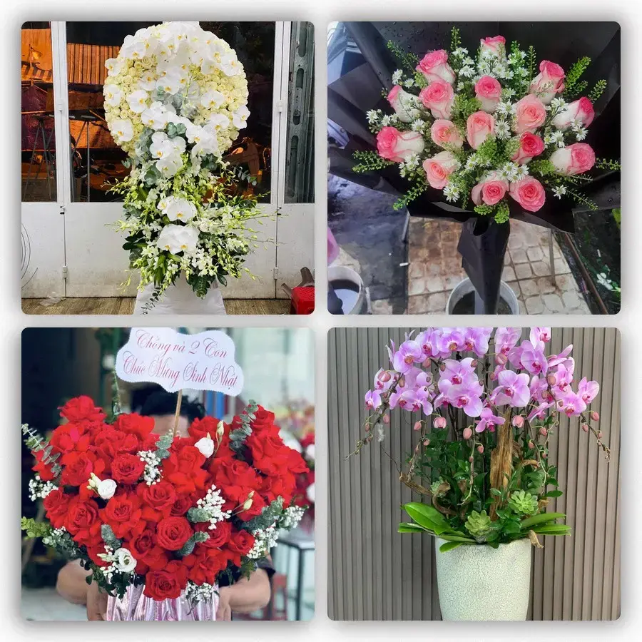 Mẫu hoa tươi tại Tân Ngãi