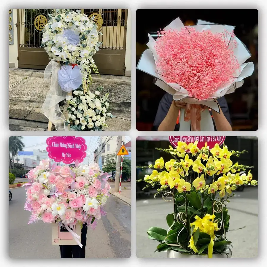 Mẫu hoa tươi tại Tân Nghĩa