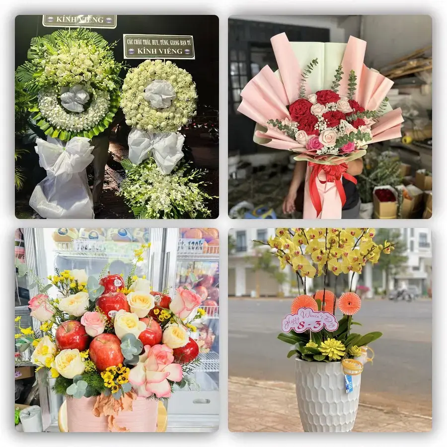 Mẫu hoa tươi tại Tân Phong