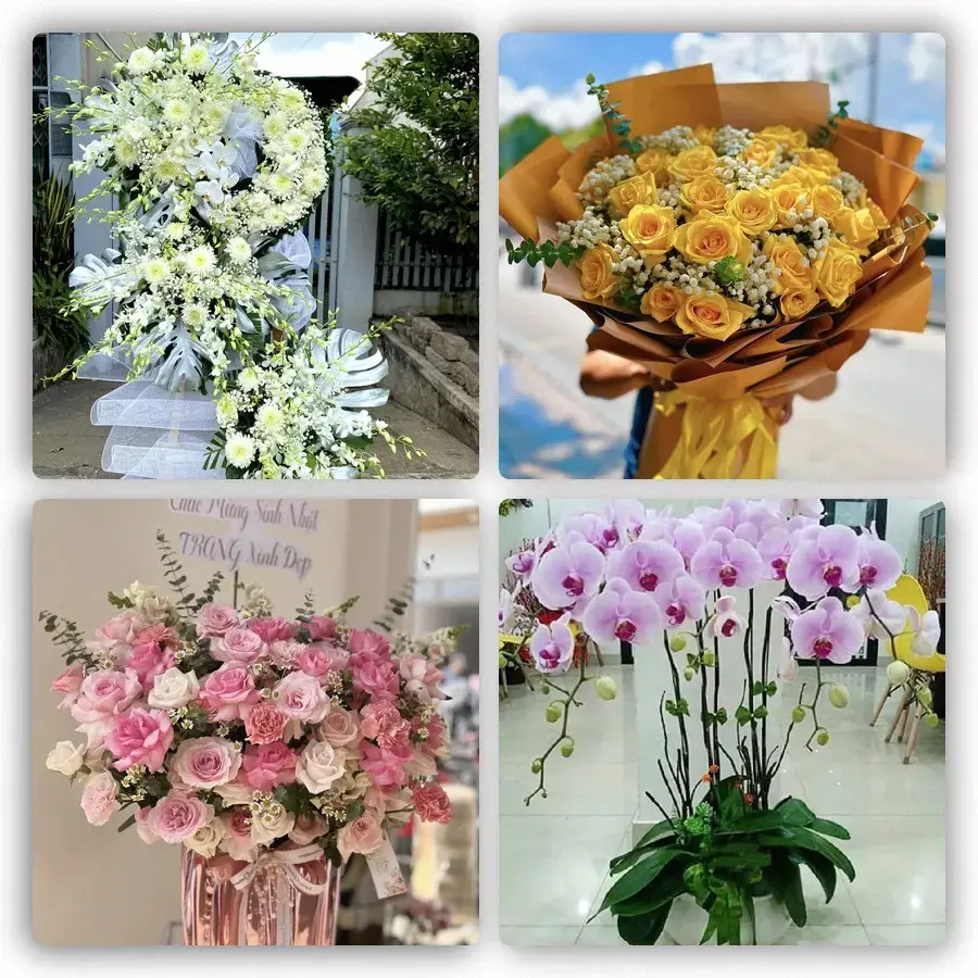 Mẫu hoa tươi tại Tân Phong