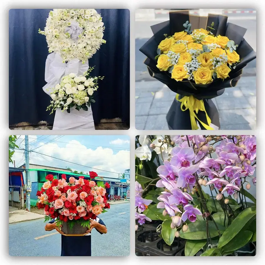 Mẫu hoa tươi tại Tân Phú