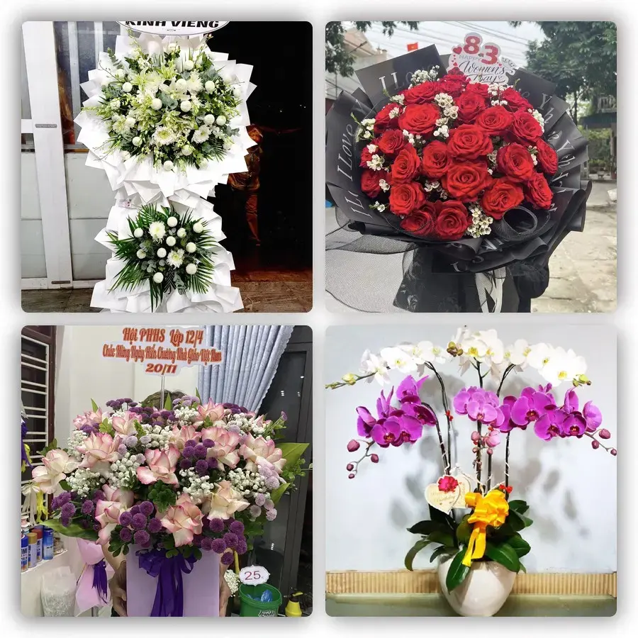Mẫu hoa tươi tại Tân Phú