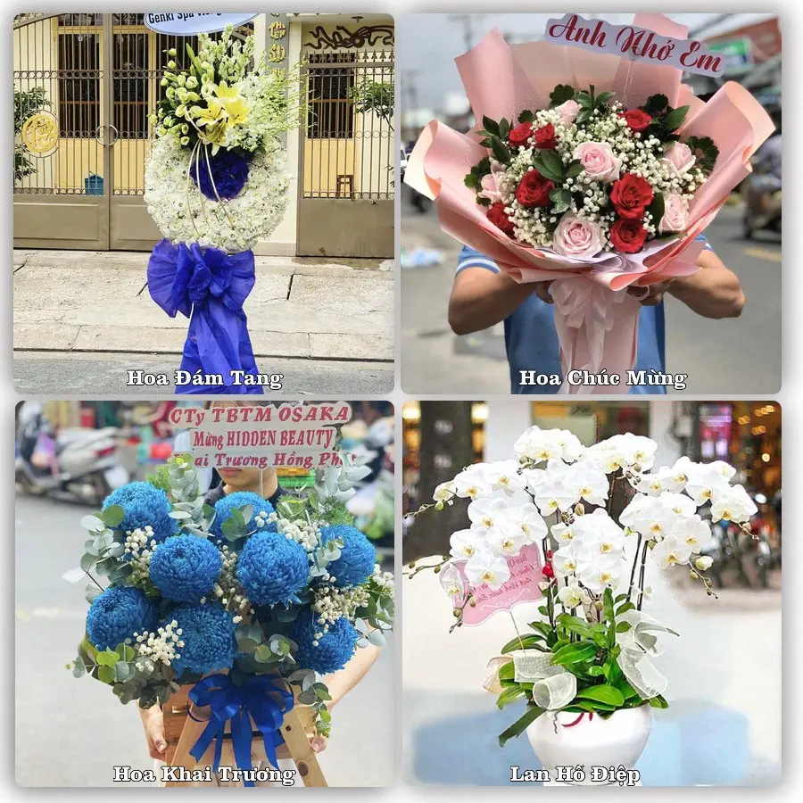 Mẫu hoa tươi giao tại Tân Sơn Nhất, TP.HCM