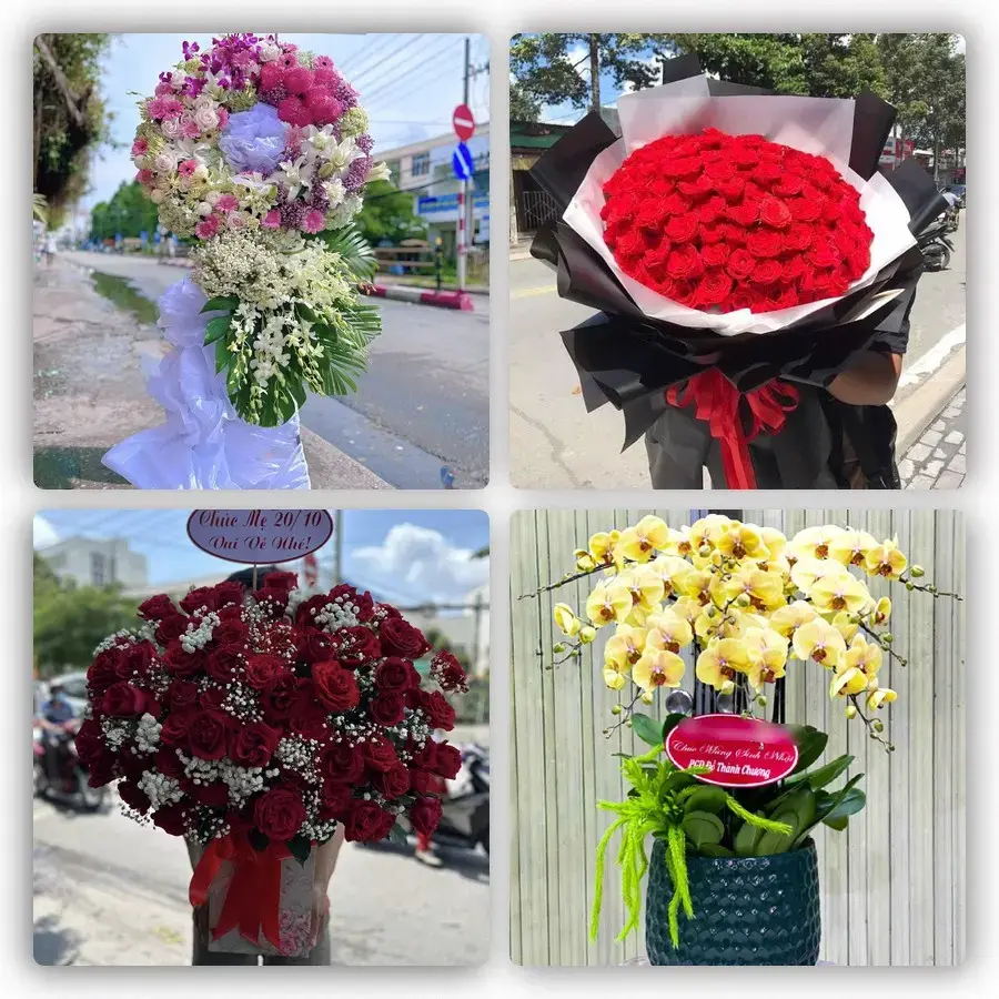 Mẫu hoa tươi tại Tân Thành