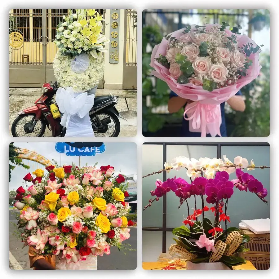 Mẫu hoa tươi tại Tân Thủy