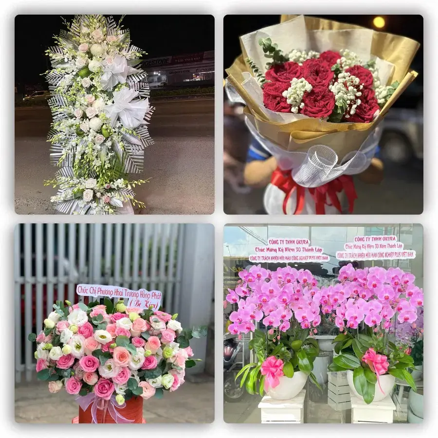 Mẫu hoa tươi tại Tập Sơn