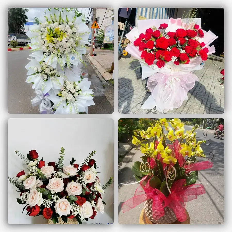Mẫu hoa tươi tại Thái Bình