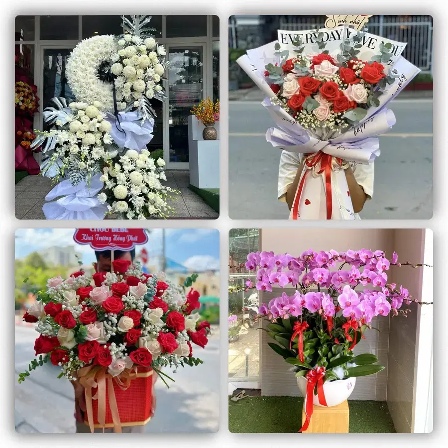 Mẫu hoa tươi tại Thái Hoà