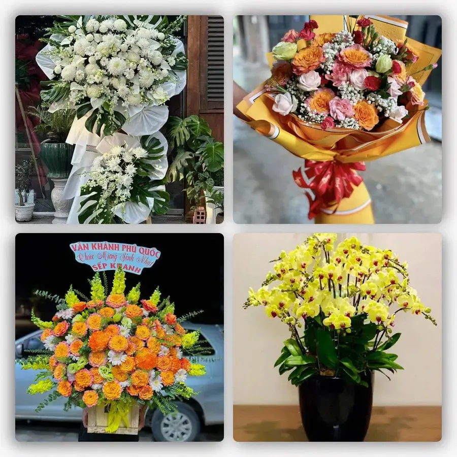 Mẫu hoa tươi tại Thanh An