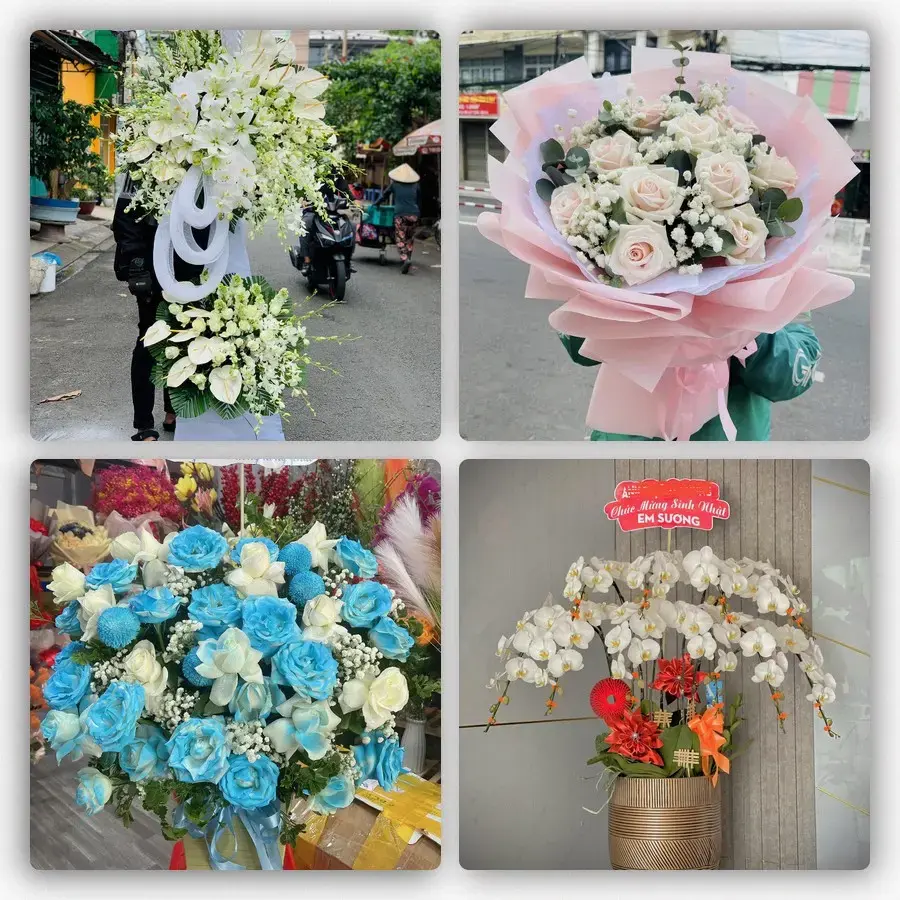 Mẫu hoa tươi tại Thanh Bình