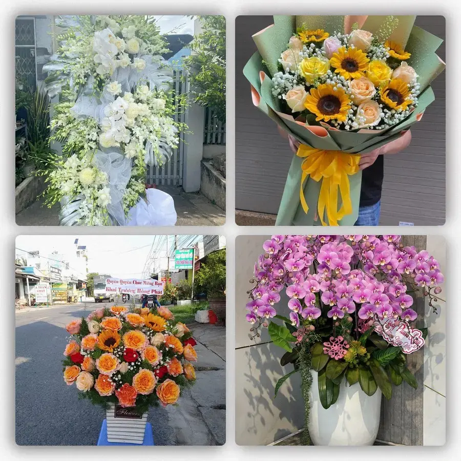 Mẫu hoa tươi tại Thạnh Phú Đông