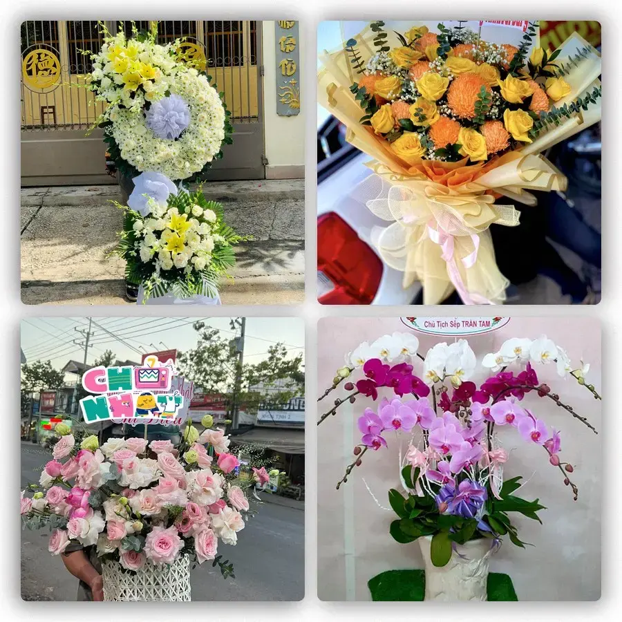 Mẫu hoa tươi tại Thành Triệu