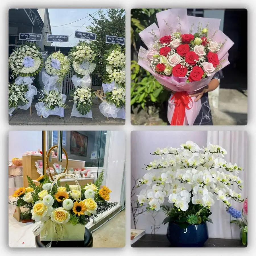 Mẫu hoa tươi tại Thành Trung