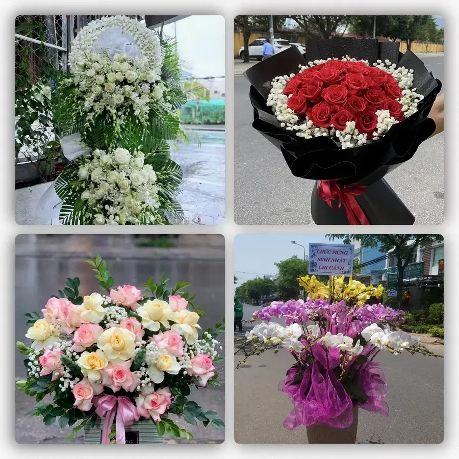 Mẫu hoa tươi tại Thiên Tôn