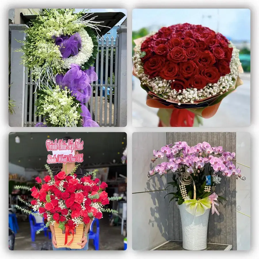 Mẫu hoa tươi tại Thổ Tang